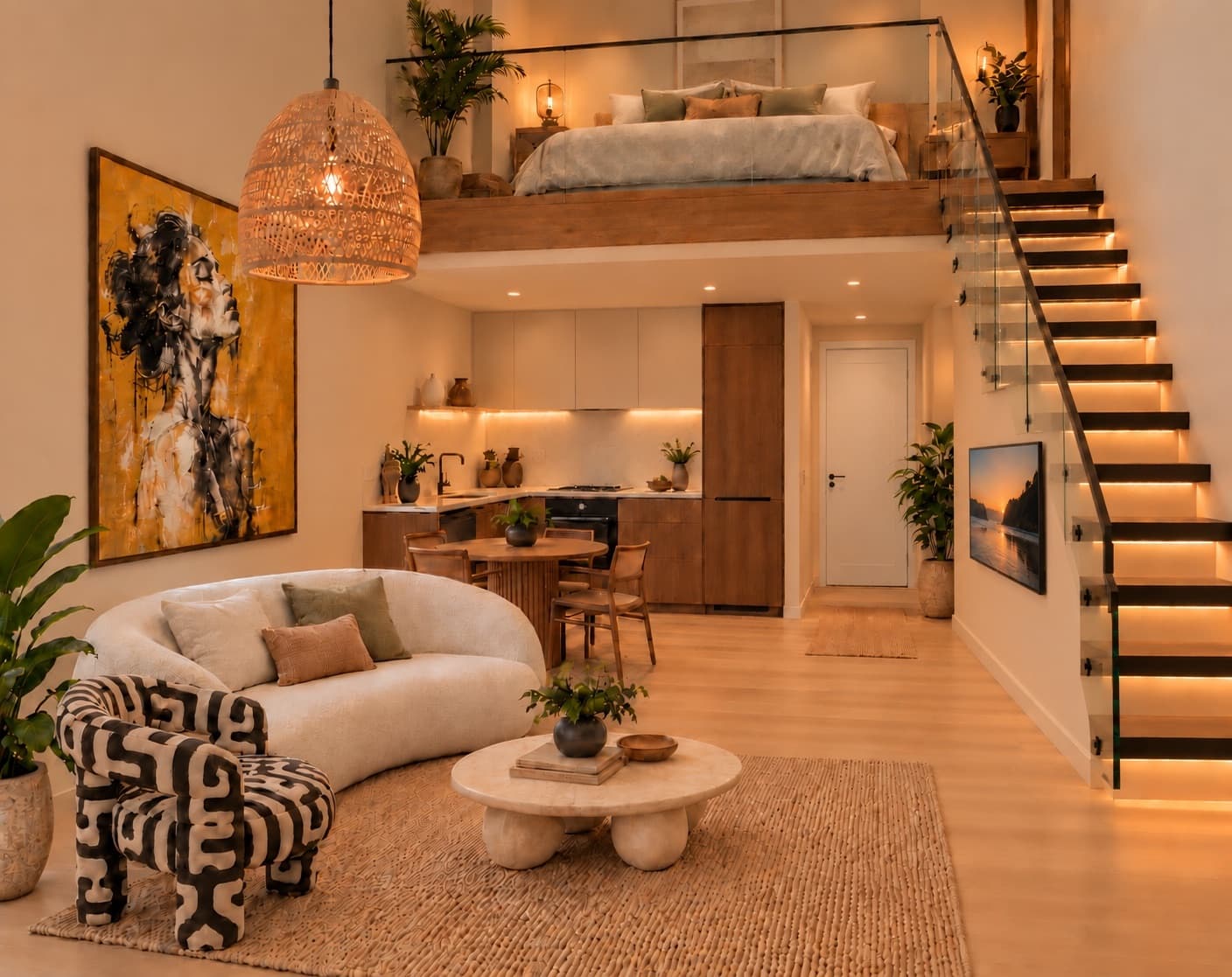 One-bedroom loft lounge